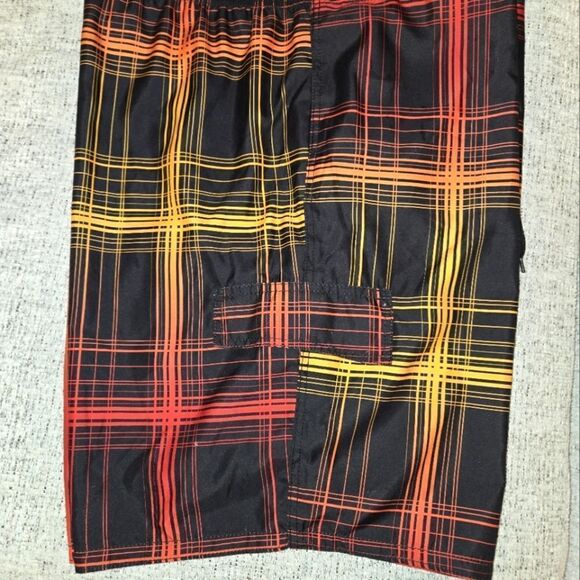 OP Red and Yellow Board Shorts Vibrant Swimwear - Picture 7 of 9